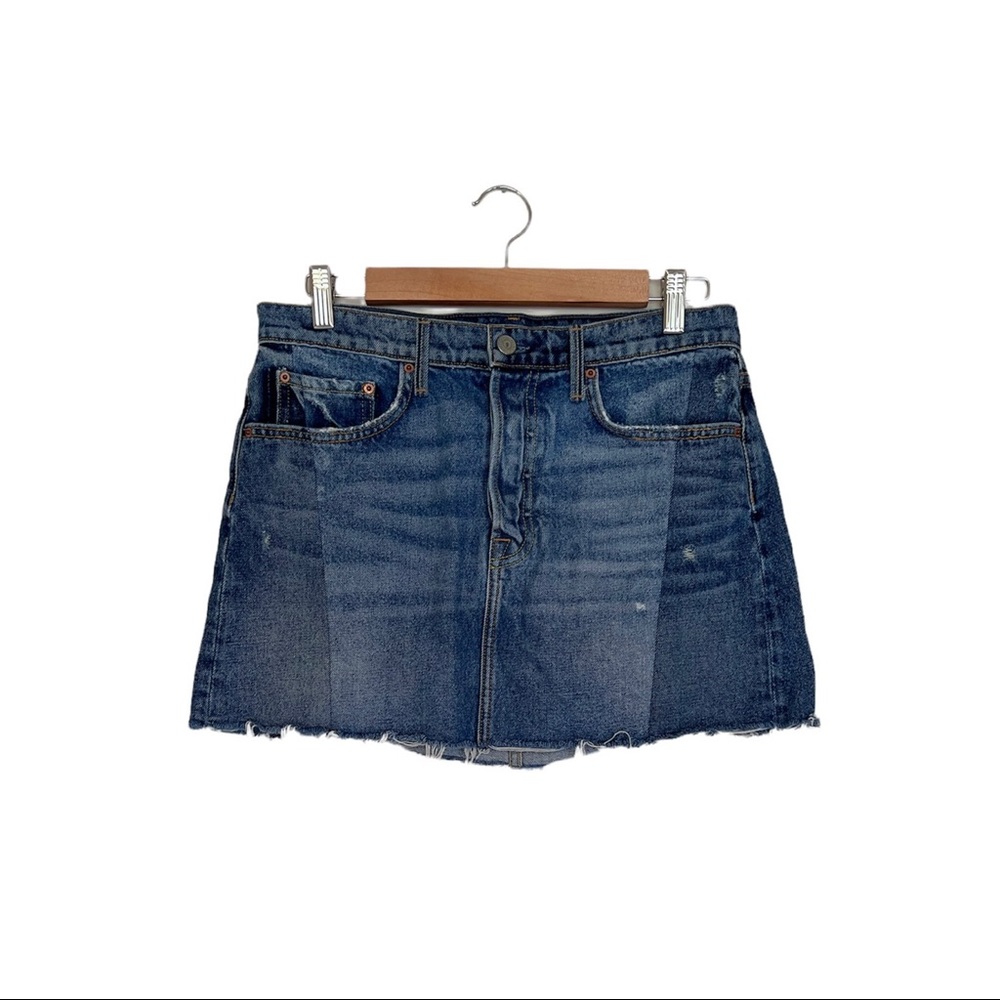GRLFRND Claudia button fly denim skirt size 25